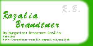rozalia brandtner business card
